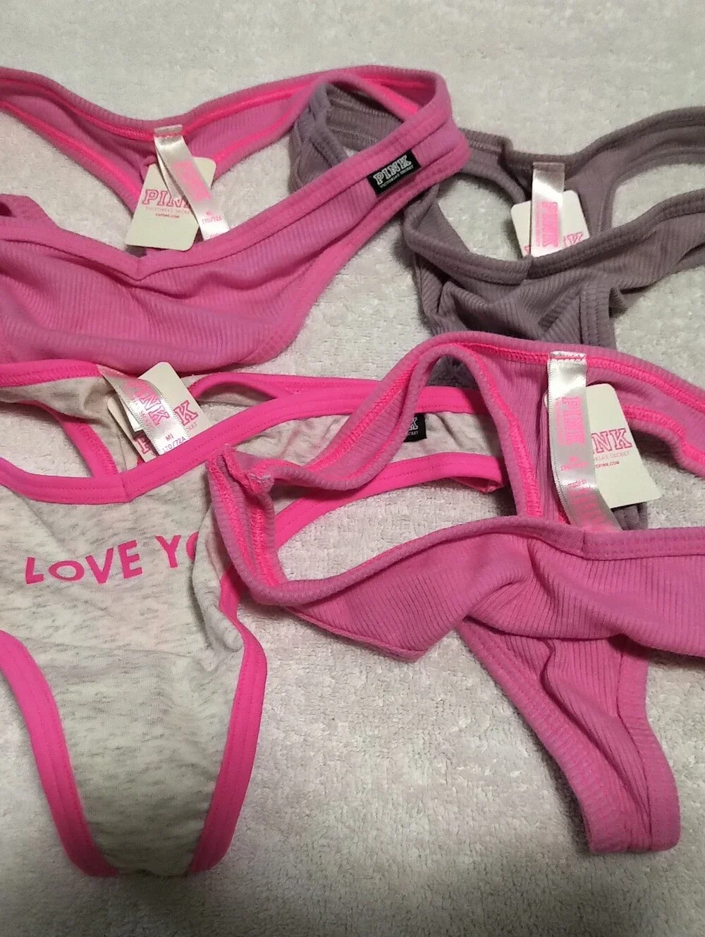 BRAND NEW NWT PINK Victoria's Secret Bundle Of Bikini Underwear -Size M